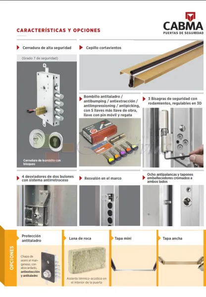 puerta acorazada cabma thor20 details 2