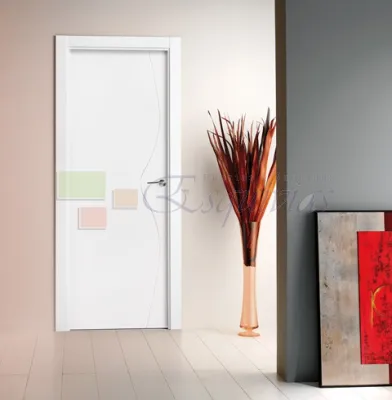 puerta interior blanca rallada modelo 20900