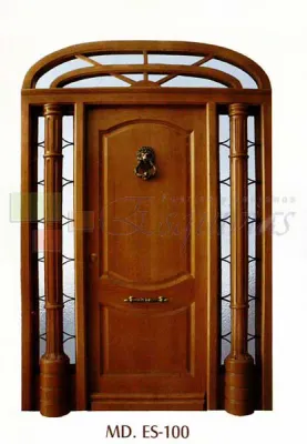 puerta exterior 2 fijos montante en arco estilo moderna