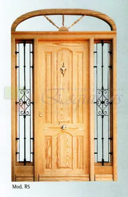 2 fijos y montante en arco puerta de exterior