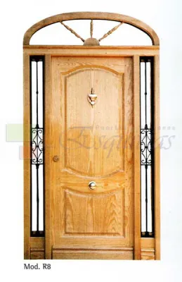 puerta de calle con 2 fijos y montante en arco