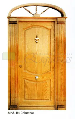 puerta de calle 1 hoja con 2 columnas y montante