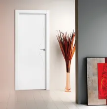 puerta interior blanca rallada modelo 20900