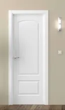 Puerta Interior Clásica Modelo Altea Plafónada Maciza Lacada en Blanco