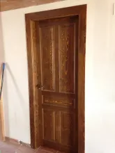 puerta interior madera maciza estilo rústico