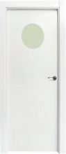 puerta economica lacada blanca Ojo de Buey V1 sin junquillo